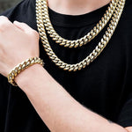 Cuban Link Chain Bracelet 24k Real Gold Plated